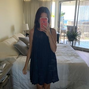 Navy double layered halter dress 👗🧿